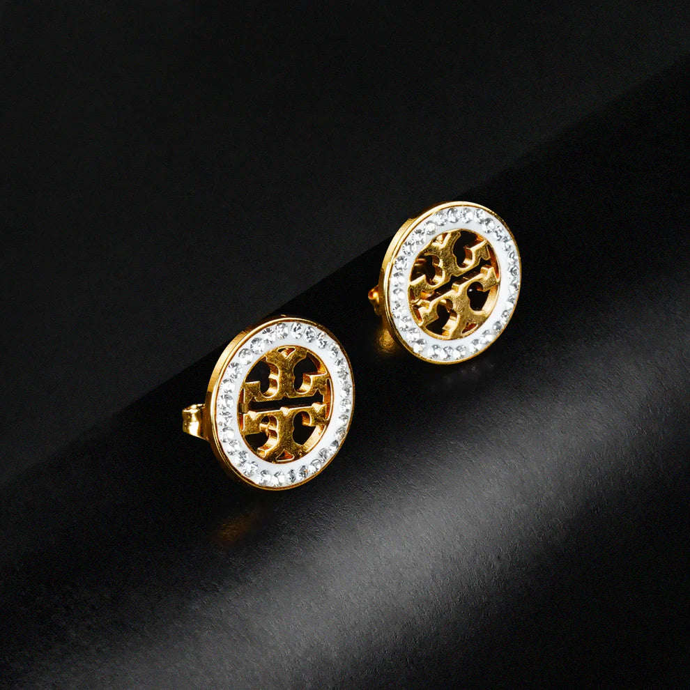 Elegant Tory Round Stainless Steel Earrings for Women | Modern shine, timeless charm - Mux E Mart