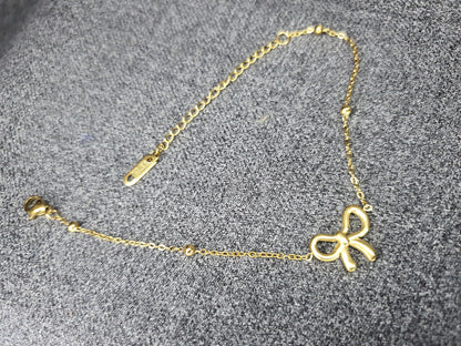 Gold Bow Stud Earrings for Women | Elegant Heart Jewelry Gift - Mux E Mart