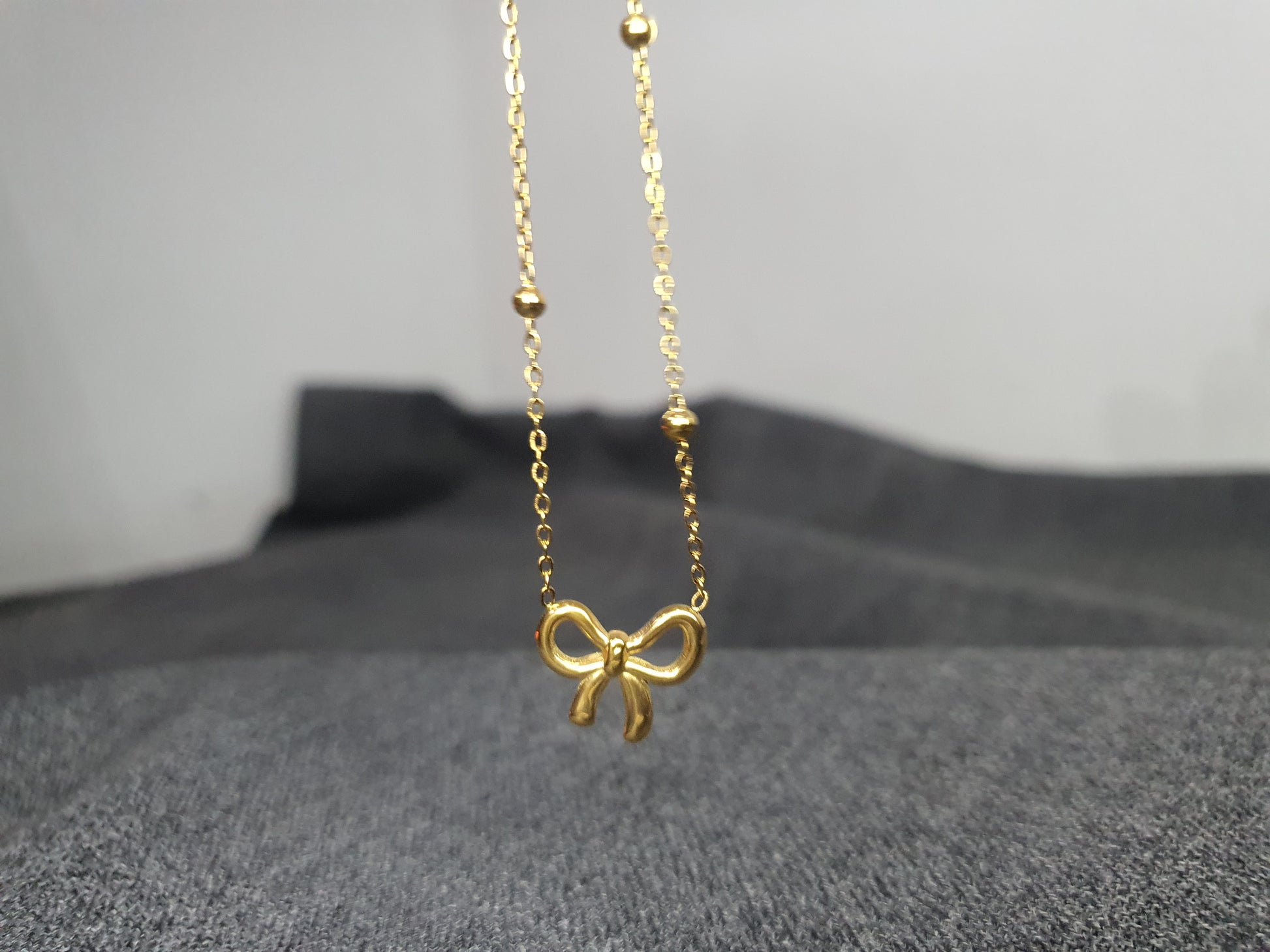 Gold Bow Stud Earrings for Women | Elegant Heart Jewelry Gift - Mux E Mart