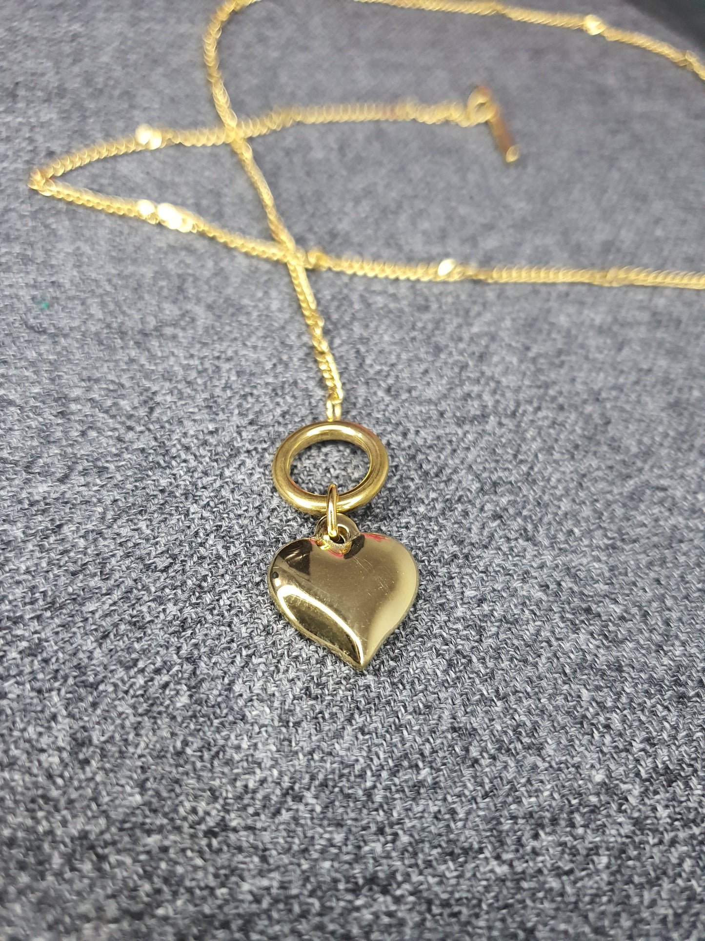 Elegant Gold Heart Pendant Necklace for Women - Mux E Mart
