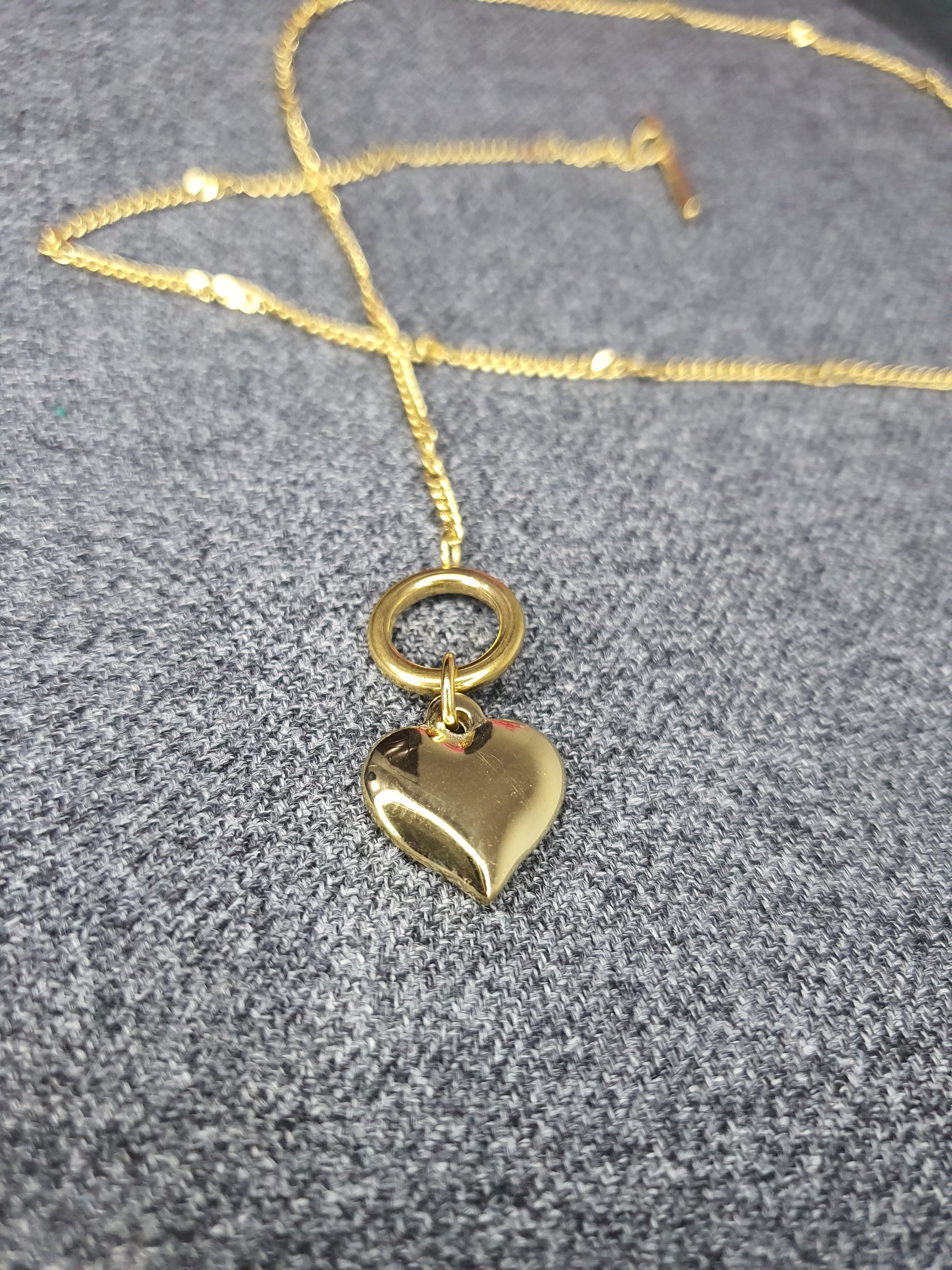 Elegant Gold Heart Pendant Necklace for Women - Mux E Mart