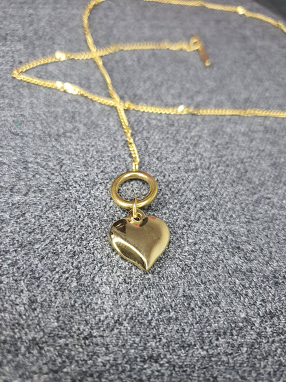Elegant Gold Heart Pendant Necklace for Women - Mux E Mart