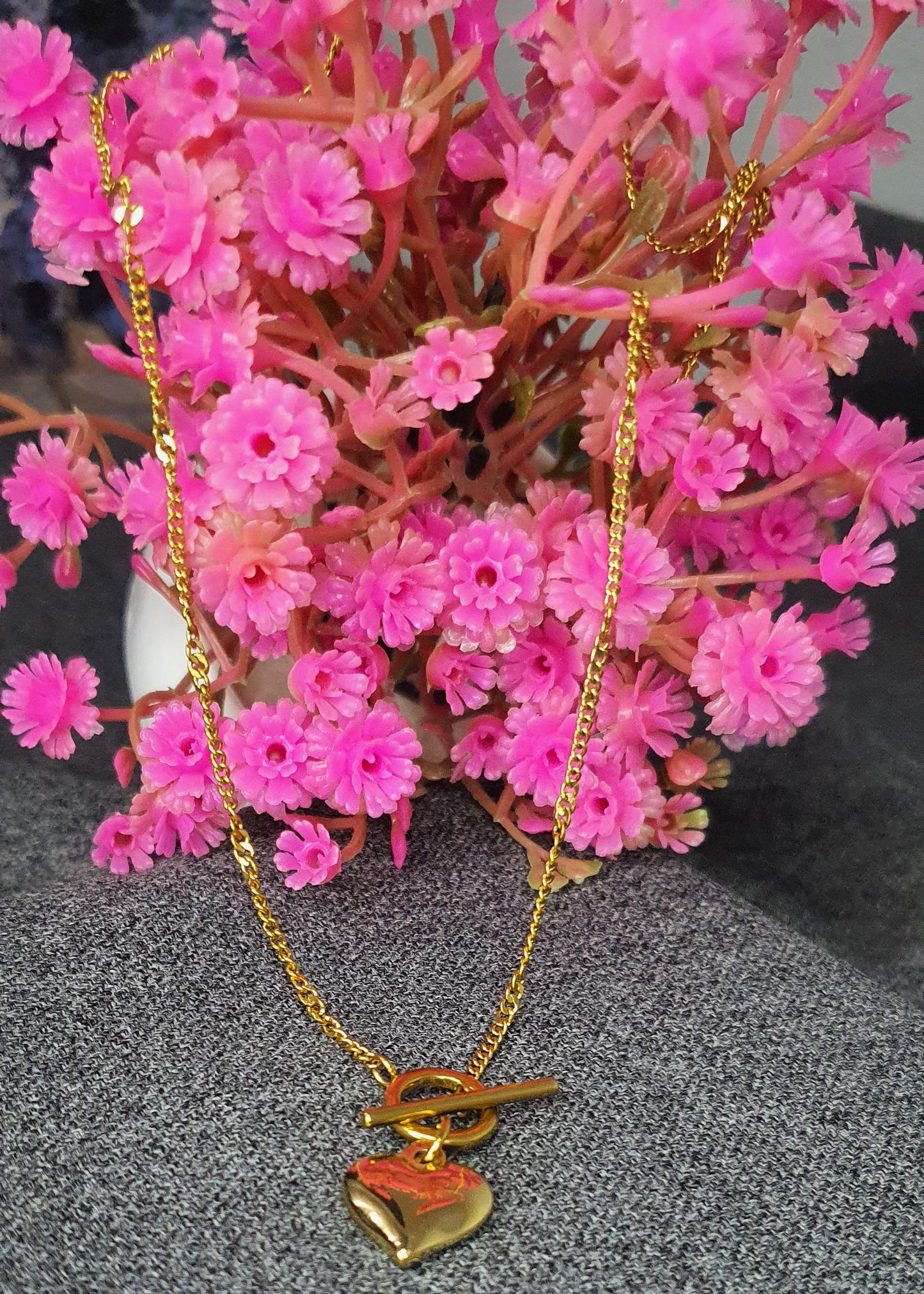 Elegant Gold Heart Pendant Necklace for Women - Mux E Mart