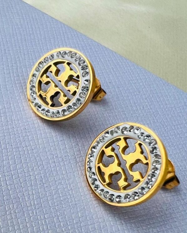 Elegant Tory Round Stainless Steel Earrings for Women | Modern shine, timeless charm - Mux E Mart