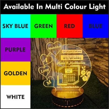 Customize 3D Illusion Calendar Lamp, Night Lamp, Lamp, Decoration Piece, Home Decor