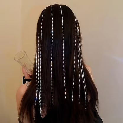 Crystal Tassel Headband – Elegant Hair Hoop for Women & Girls - Mux E Mart