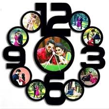 Mux E Mart customized Picture frame with clock number- 15x15 Inches - Mux E Mart