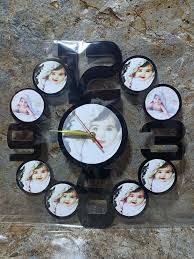Mux E Mart customized Picture frame with clock number- 15x15 Inches - Mux E Mart