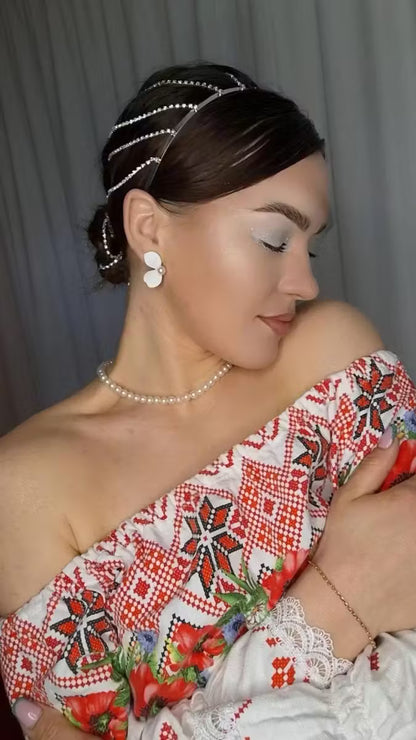 Crystal Tassel Headband – Elegant Hair Hoop for Women & Girls - Mux E Mart