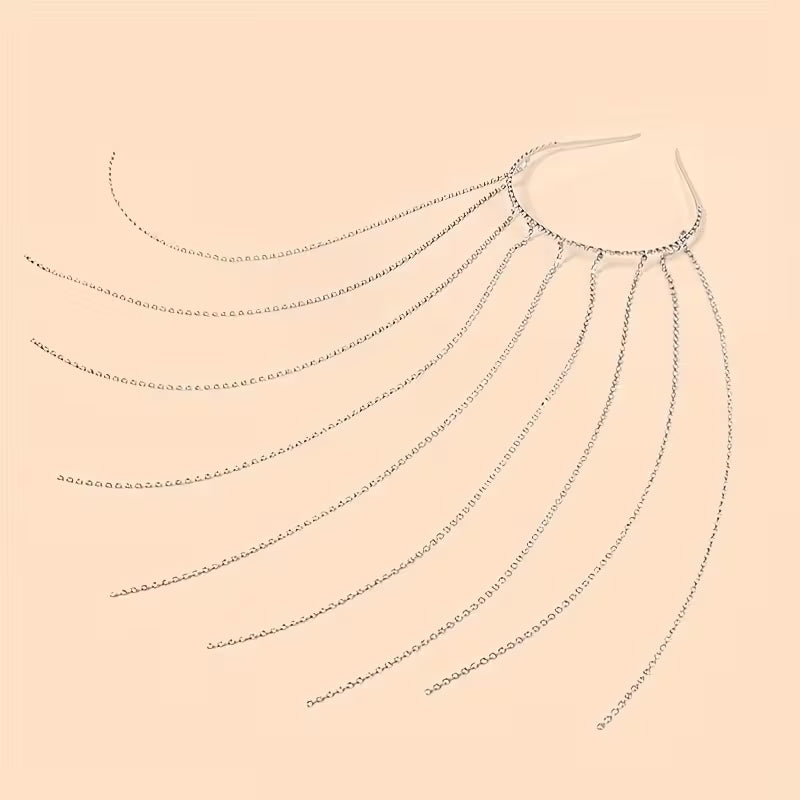 Crystal Tassel Headband – Elegant Hair Hoop for Women & Girls - Mux E Mart