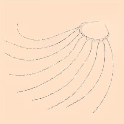 Crystal Tassel Headband – Elegant Hair Hoop for Women & Girls - Mux E Mart