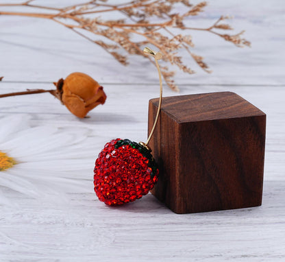 Strawberry Earrings – Handmade Cute Fruit Dangle Jewelry - Mux E Mart
