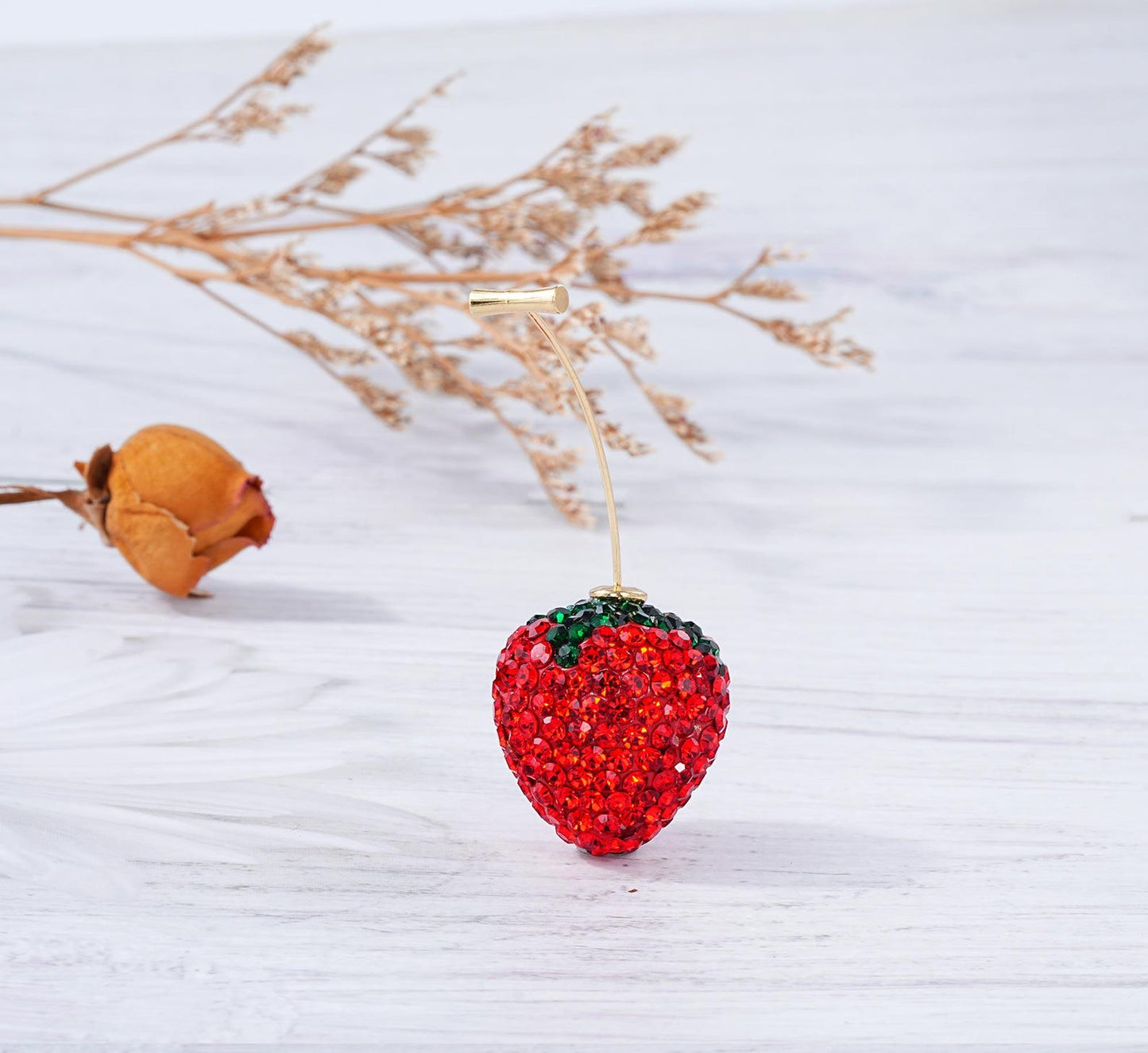 Strawberry Earrings – Handmade Cute Fruit Dangle Jewelry - Mux E Mart