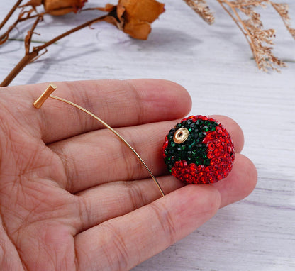 Strawberry Earrings – Handmade Cute Fruit Dangle Jewelry - Mux E Mart