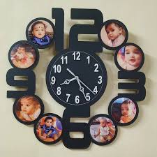 Mux E Mart customized Picture frame with clock number- 15x15 Inches - Mux E Mart