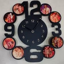 Mux E Mart customized Picture frame with clock number- 15x15 Inches - Mux E Mart